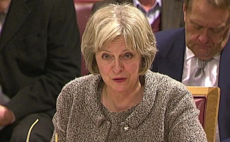 Home secretary Theresa May at the Draft Investigatory Powers Bill hearing