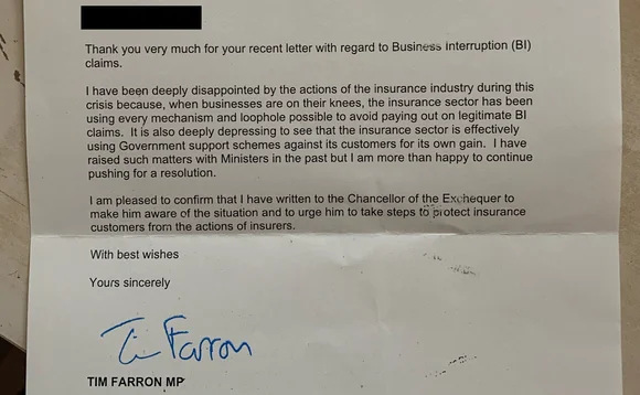 Farron letter