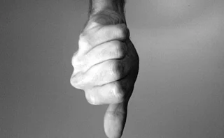 A thumbs-down