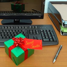 Secret Santa and office desk