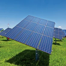 Solar panels in field - solar farm