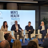 (L to R) Janice Kaye, director of Thrive4Life, Nigel Sparshott, leader in global aerospace, rugby star Ben Youngs, and Dr Philip Batty