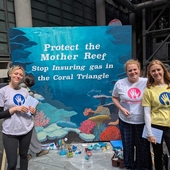 (L to R) Mother's rise up members, Lorna Powell, Becky Turner-Jones, and co-founder Becky Ward