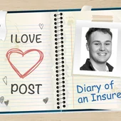 Pic of Louis Gibson as if pasted onto the page of a diary