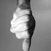 A thumbs-down